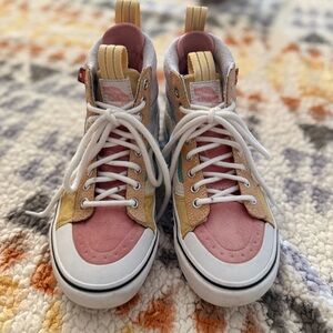 Vans Kids Sneakers - Pink, Tan, White